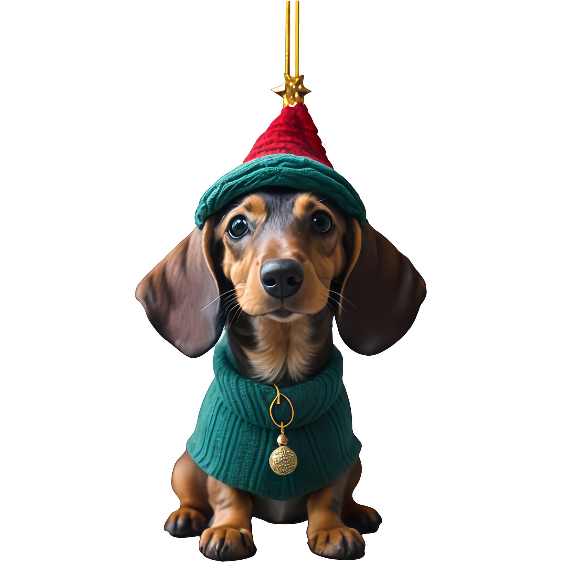HKM-890259 Cute Acrylic Christmas Tree Pendant Ornament for Cars