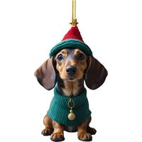 HKM-890259 Cute Acrylic Christmas Tree Pendant Ornament for Cars