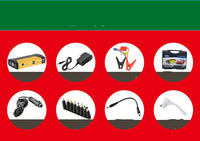 HKM-890323 Portable Car Battery Jump Starter and Power Bank with LED Light Features