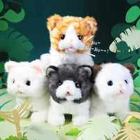 HKM-890387 Interactive Electric Walking Plush Cat Toy for Kids - Lifelike Sounds and Moves, Soft Plush Doll
