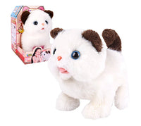 HKM-890387 Interactive Electric Walking Plush Cat Toy for Kids - Lifelike Sounds and Moves, Soft Plush Doll