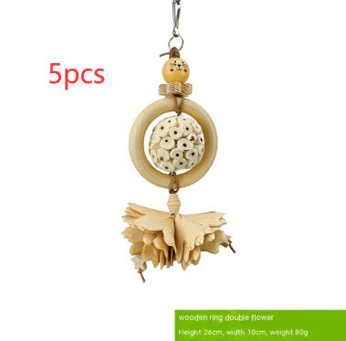 HKM-890387 Natural Grass Ball Chewing Toy for Parrots - Ideal for Molar Grinding and Stress Relief