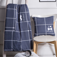 HKM-890579 Dual-Use Cushion Quilt in Modern Designs and Soft Chemical Fiber Filling