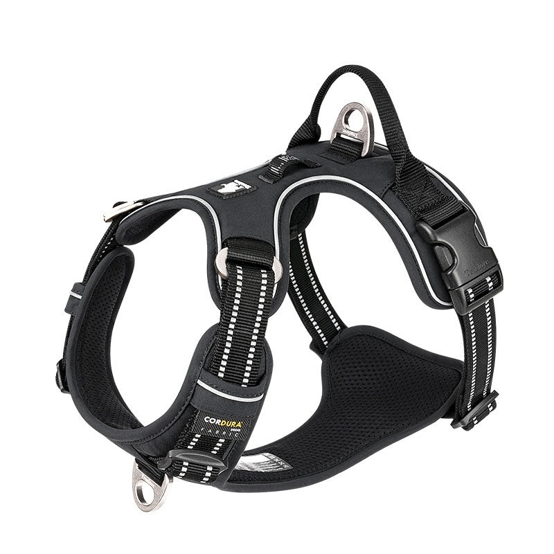 HKM-890643 Reflective Dog Harness with Hand Holding Rope - Adjustable Sizes for Small to XL Dogs