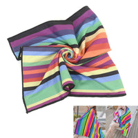 HKM-890707 Extra Large Microfiber Lightweight Beach Towel - Quick Dry Multicolor Rainbow Design, 150x70cm
