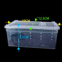 HKM-890963 Transparent Plastic Reptile Feeding Box for Transportation and Breeding
