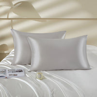 HKM-891091 Silk Pillowcase with Zipper and Envelope Closure Options in Dark Blue, Multiple Sizes Available