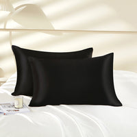 HKM-891091 Silk Pillowcase with Zipper and Envelope Closure Options in Dark Blue, Multiple Sizes Available