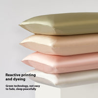 HKM-891091 Silk Pillowcase with Zipper and Envelope Closure Options in Dark Blue, Multiple Sizes Available