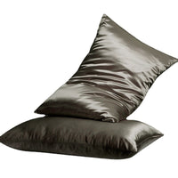 HKM-891091 Silk Pillowcase with Zipper and Envelope Closure Options in Dark Blue, Multiple Sizes Available