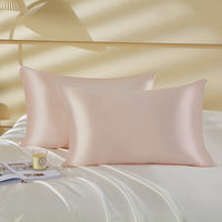 HKM-891091 Silk Pillowcase with Zipper and Envelope Closure Options in Dark Blue, Multiple Sizes Available