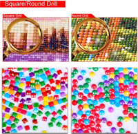 HKM-891283 5D Diamond Embroidery Animal Cross Stitch Kit for Home Decoration Craft