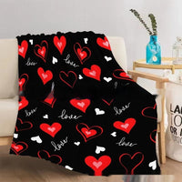HKM-891283 Cartoon Anime Flannel Blanket for Valentine's Day and Holiday Gifting - Multiple Sizes Available