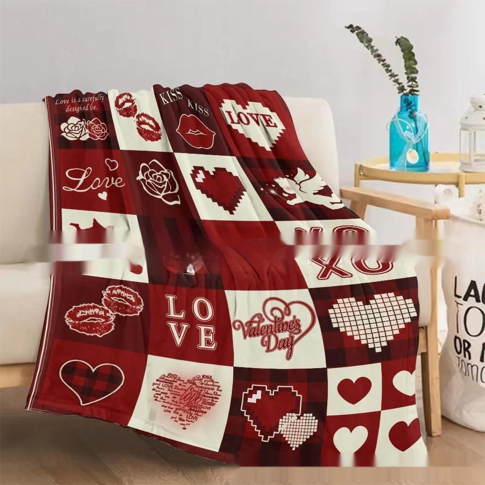 HKM-891283 Cartoon Anime Flannel Blanket for Valentine's Day and Holiday Gifting - Multiple Sizes Available