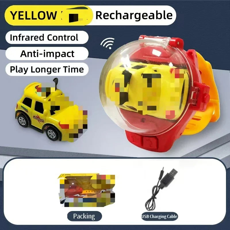 HKM-891283 Mini Watch Remote Control Car for Kids - USB Charging, Indoor/Outdoor Fun, Multi-Function Toy
