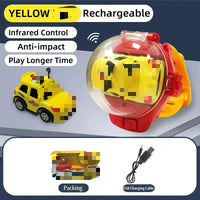 HKM-891283 Mini Watch Remote Control Car for Kids - USB Charging, Indoor/Outdoor Fun, Multi-Function Toy