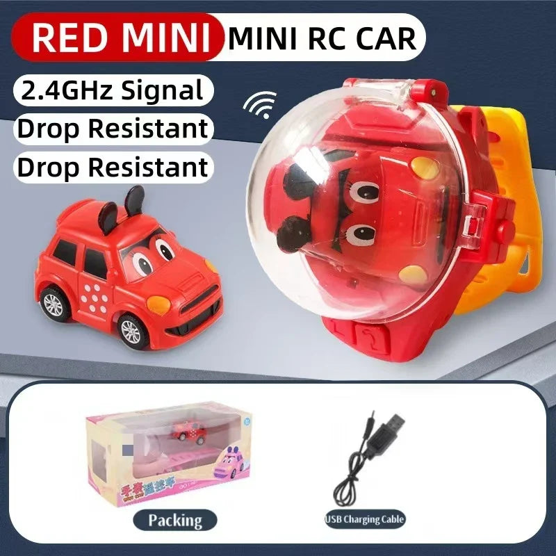 HKM-891283 Mini Watch Remote Control Car for Kids - USB Charging, Indoor/Outdoor Fun, Multi-Function Toy