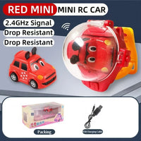 HKM-891283 Mini Watch Remote Control Car for Kids - USB Charging, Indoor/Outdoor Fun, Multi-Function Toy