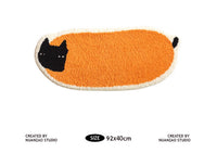 HKM-891347 Cute Cat Non-slip Absorbent Cartoon Carpet in Various Sizes