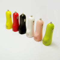 HKM-891347 Dual USB Car Charger with LED Power Indicator for Mobile Devices