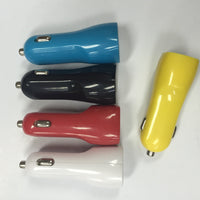 HKM-891347 Dual USB Car Charger with LED Power Indicator for Mobile Devices