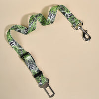HKM-891411 Nylon Printed Pet Car Seat Belt with Hand Holding Rope for Dogs and Cats
