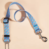 HKM-891411 Nylon Printed Pet Car Seat Belt with Hand Holding Rope for Dogs and Cats