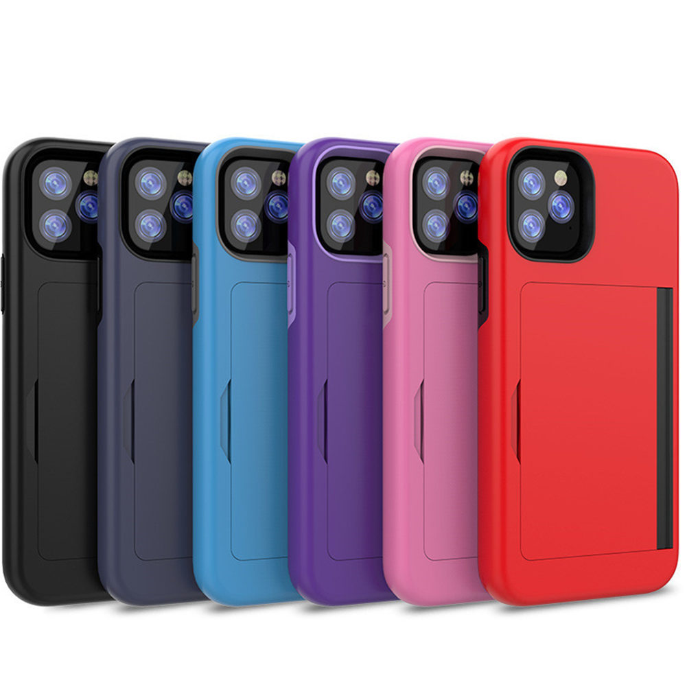 HKM-891539 Candy Color Silicone Card Case for Apple Devices - Fashionable Wallet Style with Clamshell Insert
