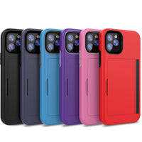 HKM-891539 Candy Color Silicone Card Case for Apple Devices - Fashionable Wallet Style with Clamshell Insert