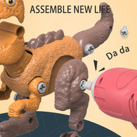 HKM-891539 DIY Take Apart Dinosaur Toy with Electric Screwdriver for Kids Ages 3 and Up