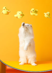 HKM-891731 Automatic Gravity Duck Cat Toy with Simulation Vibration and Sound, Rechargeable Battery, Catnip Included