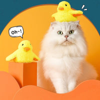 HKM-891731 Automatic Gravity Duck Cat Toy with Simulation Vibration and Sound, Rechargeable Battery, Catnip Included