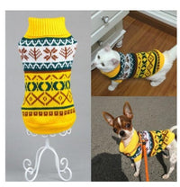 HKM-891859 Cozy Acrylic Dog Sweater in Yellow, Black, Gray, and Red for All Sizes