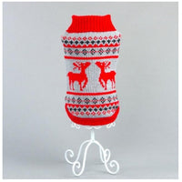 HKM-891859 Cozy Acrylic Dog Sweater in Yellow, Black, Gray, and Red for All Sizes