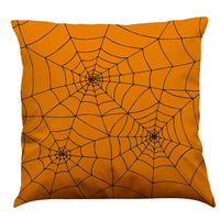 HKM-891987 Halloween Cotton Linen Cushion Cover - 45x45 Super Soft Pillowcase in Festive Colors