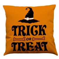 HKM-891987 Halloween Cotton Linen Cushion Cover - 45x45 Super Soft Pillowcase in Festive Colors