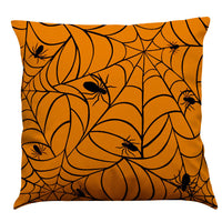 HKM-891987 Halloween Cotton Linen Cushion Cover - 45x45 Super Soft Pillowcase in Festive Colors