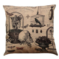 HKM-891987 Halloween Cotton Linen Cushion Cover - 45x45 Super Soft Pillowcase in Festive Colors