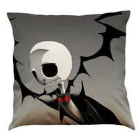 HKM-891987 Halloween Cotton Linen Cushion Cover - 45x45 Super Soft Pillowcase in Festive Colors