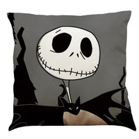 HKM-891987 Halloween Cotton Linen Cushion Cover - 45x45 Super Soft Pillowcase in Festive Colors