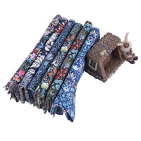 HKM-892115 Deep Blue Series Botanical Print 100% Cotton Twill Fabric - Bird Forest Design