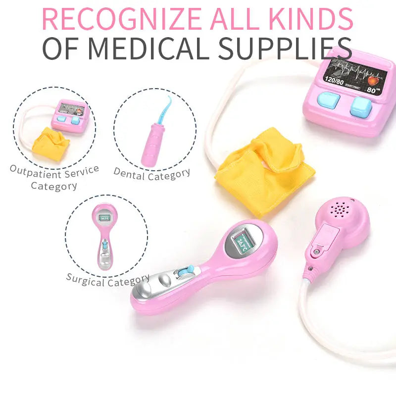 HKM-892115 Portable Doctor Role Play Toy Set for Kids, Educational Pretend Play for Ages 2-7