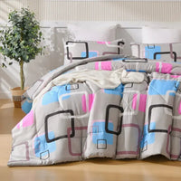 HKM-892435 3-Piece Queen Duvet Cover Set with 2 Pillowcases in Versatile Styles