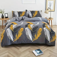 HKM-892435 3-Piece Queen Duvet Cover Set with 2 Pillowcases in Versatile Styles