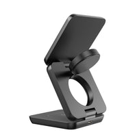 HKM-892499 Folding 3-in-1 Magnetic Wireless Charger Stand for Qi-Enabled Devices