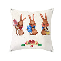HKM-892499 Single-Sided Brushed Plain Weave Pillowcase - 45x45cm, Hand-Stitched, Digital Printing