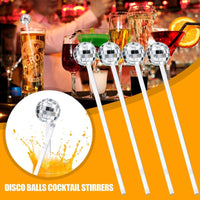 HKM-892563 Disco Cocktail Muddler Set - 12 Silver Plastic Stirring Sticks for Festivals and Celebrations