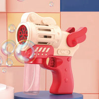 HKM-892691 Electric Automatic Bubble Machine with Color Light for Kids Outdoor Fun