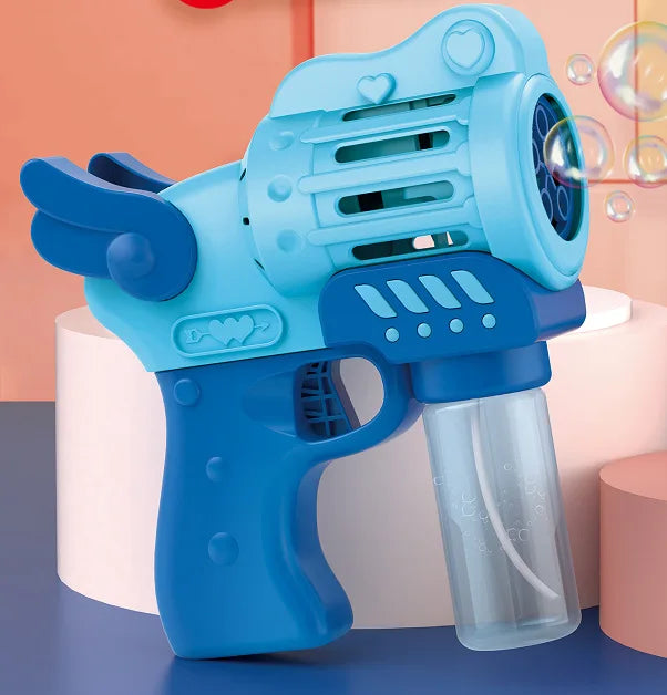 HKM-892691 Electric Automatic Bubble Machine with Color Light for Kids Outdoor Fun