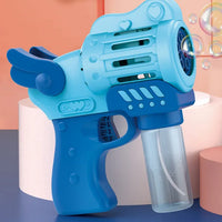 HKM-892691 Electric Automatic Bubble Machine with Color Light for Kids Outdoor Fun